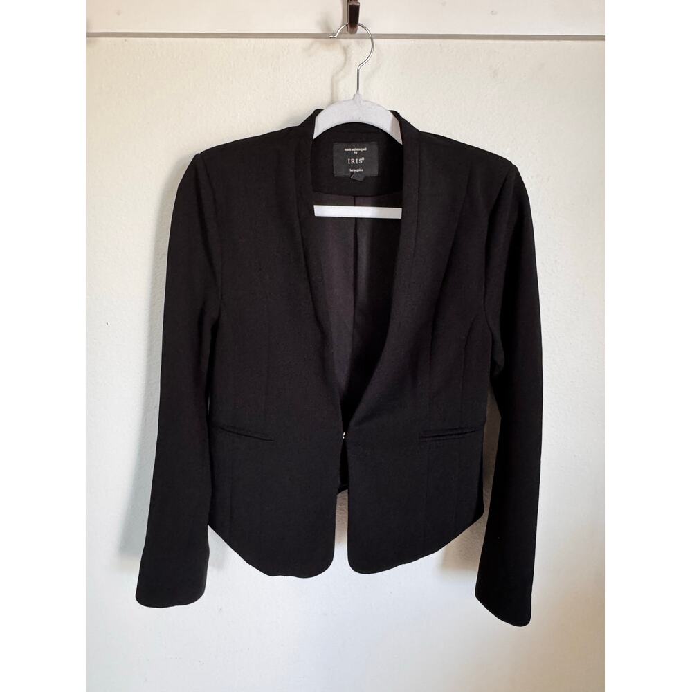 Iris Women’s Blazer Long Sleeve Jacket Large Black Professional Work‎